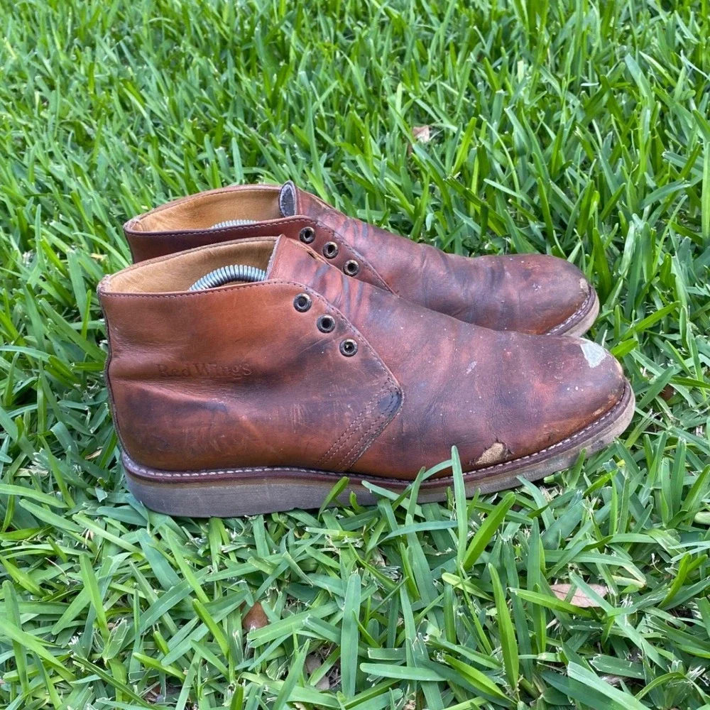 Red Wing Heritage Work Chukka Leather Boots Mens 10 D Copper Brown Made in USA